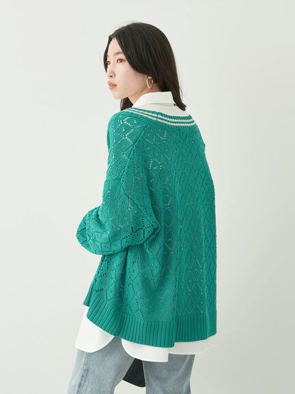 Rembra Cardigan with Lines