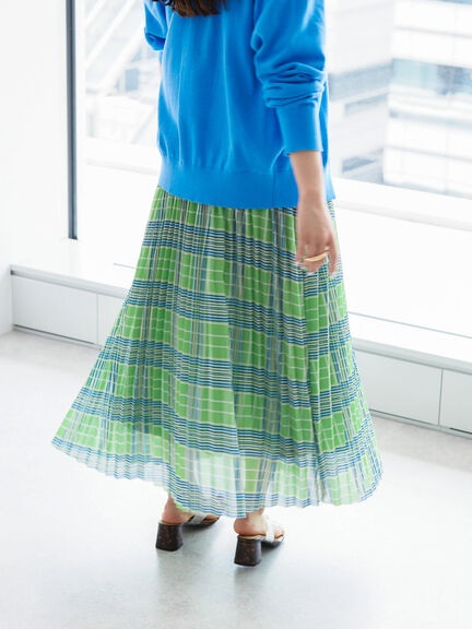 Keiju Soft Chiffon Pleated Skirt