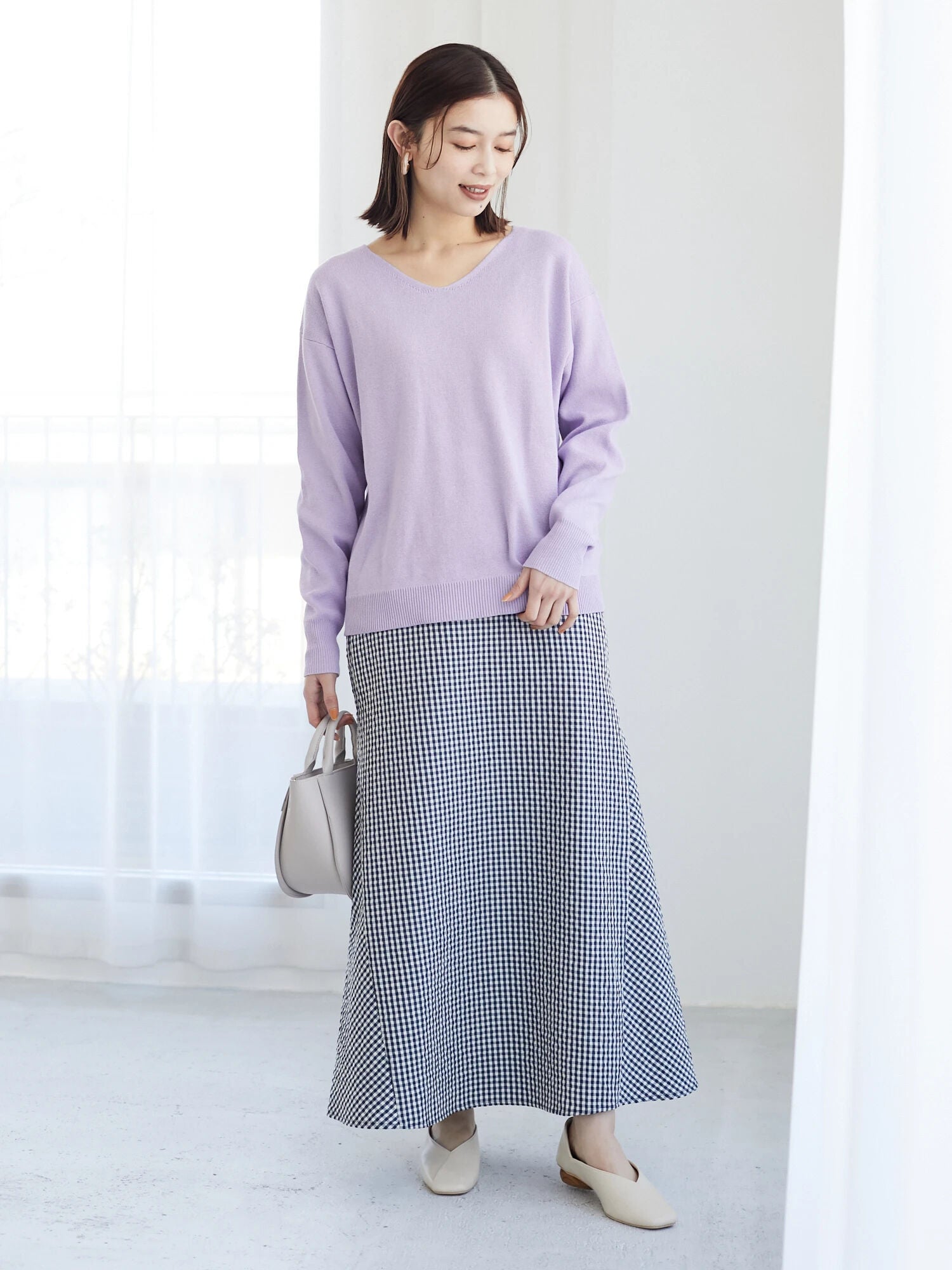 Vita Gingham Check Skirt