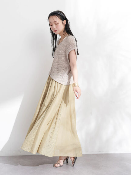 Rok flare Ferris Cotton Lace Flare Skirt