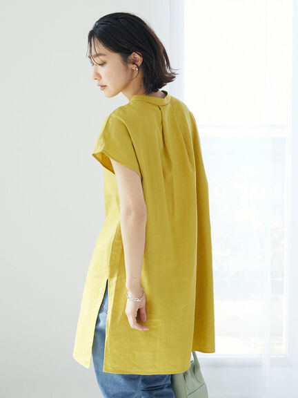 Hiyoku Linen Short Sleeve Tunic