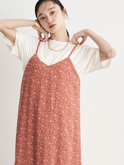 Dress Motif Bunga Koriyama Flower Print Cami Dress