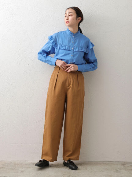 Aomori Stand Frilled Blouse