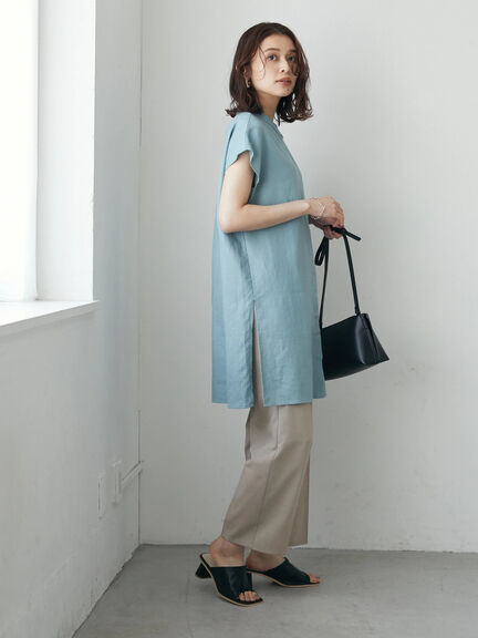 Hiyoku Linen Short Sleeve Tunic