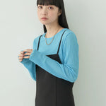 Model baju atasan wanita Avege Sheer Crew Neck Pullover Bobo Tokyo