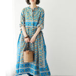 Dress Gathers Motif Rasa Indian Pattern Dress Bobo Tokyo