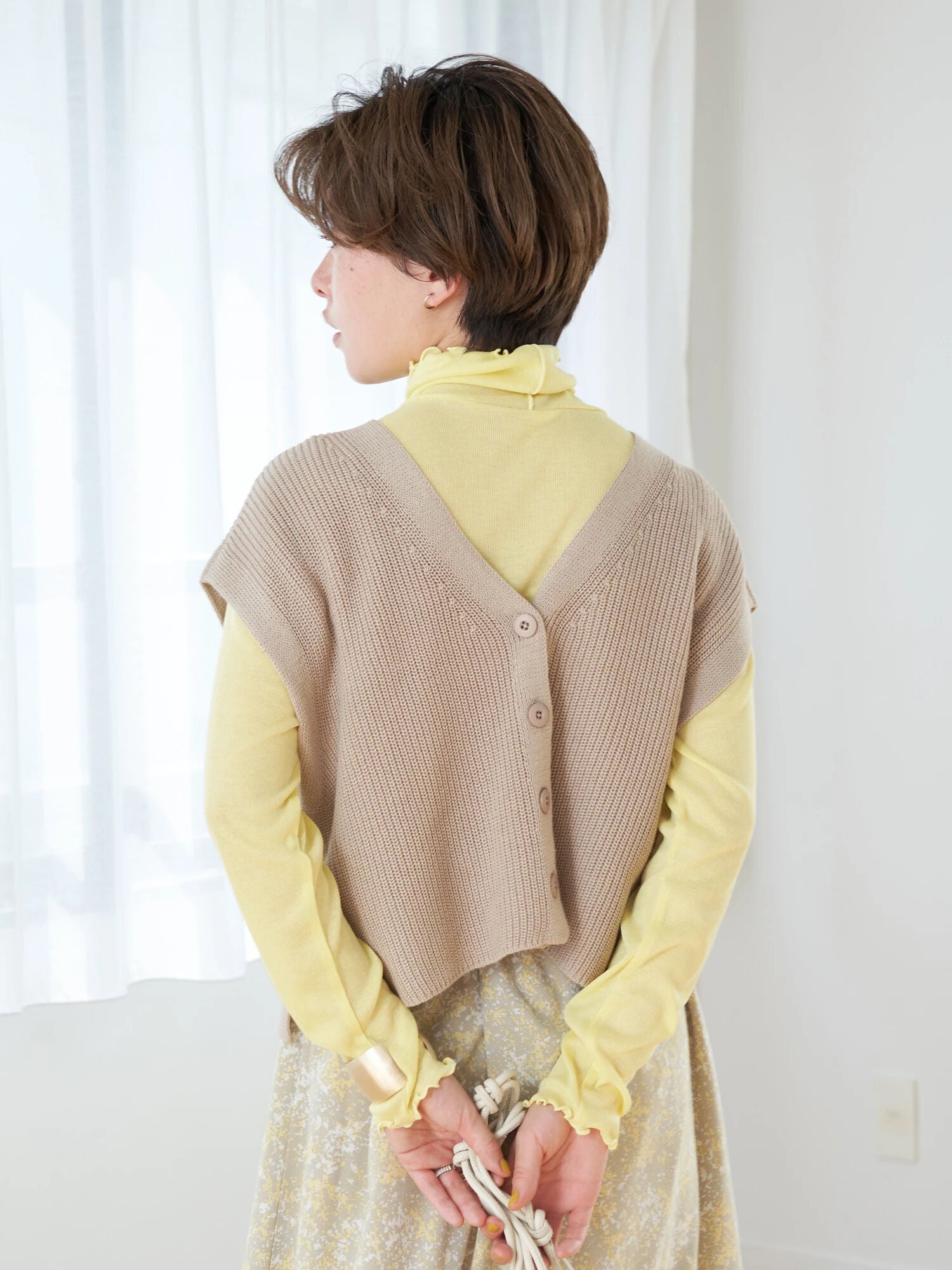 Makiko 2way knit vest