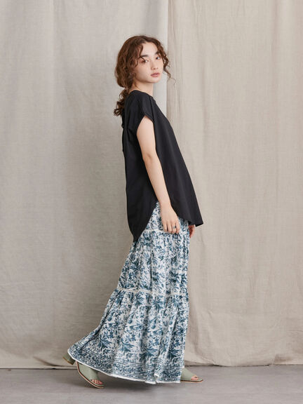 Rok Motif Bunga Kadima Tiered Flower Skirt