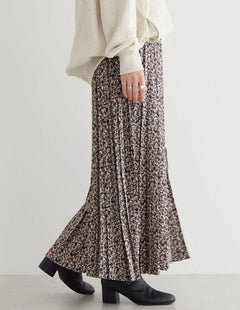 Masumi Satin Pleated Skirt - Bobo Tokyo