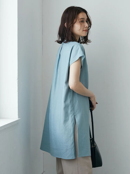 Hiyoku Linen Short Sleeve Tunic