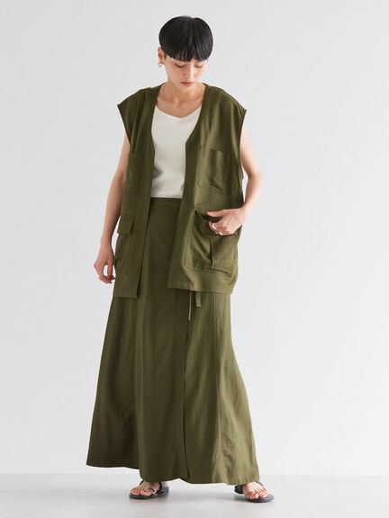 Shaaya Linen Blend Vest