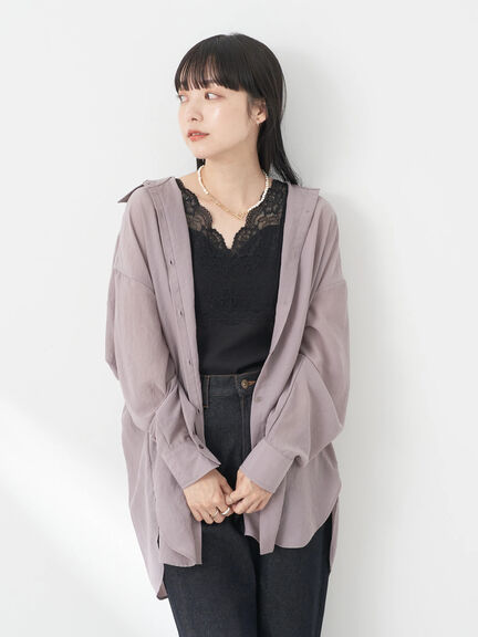 Boyfriend shirt Hakuto Sheer Shirt