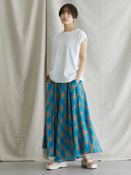 Rok Flare Tarta Check Flare Skirt