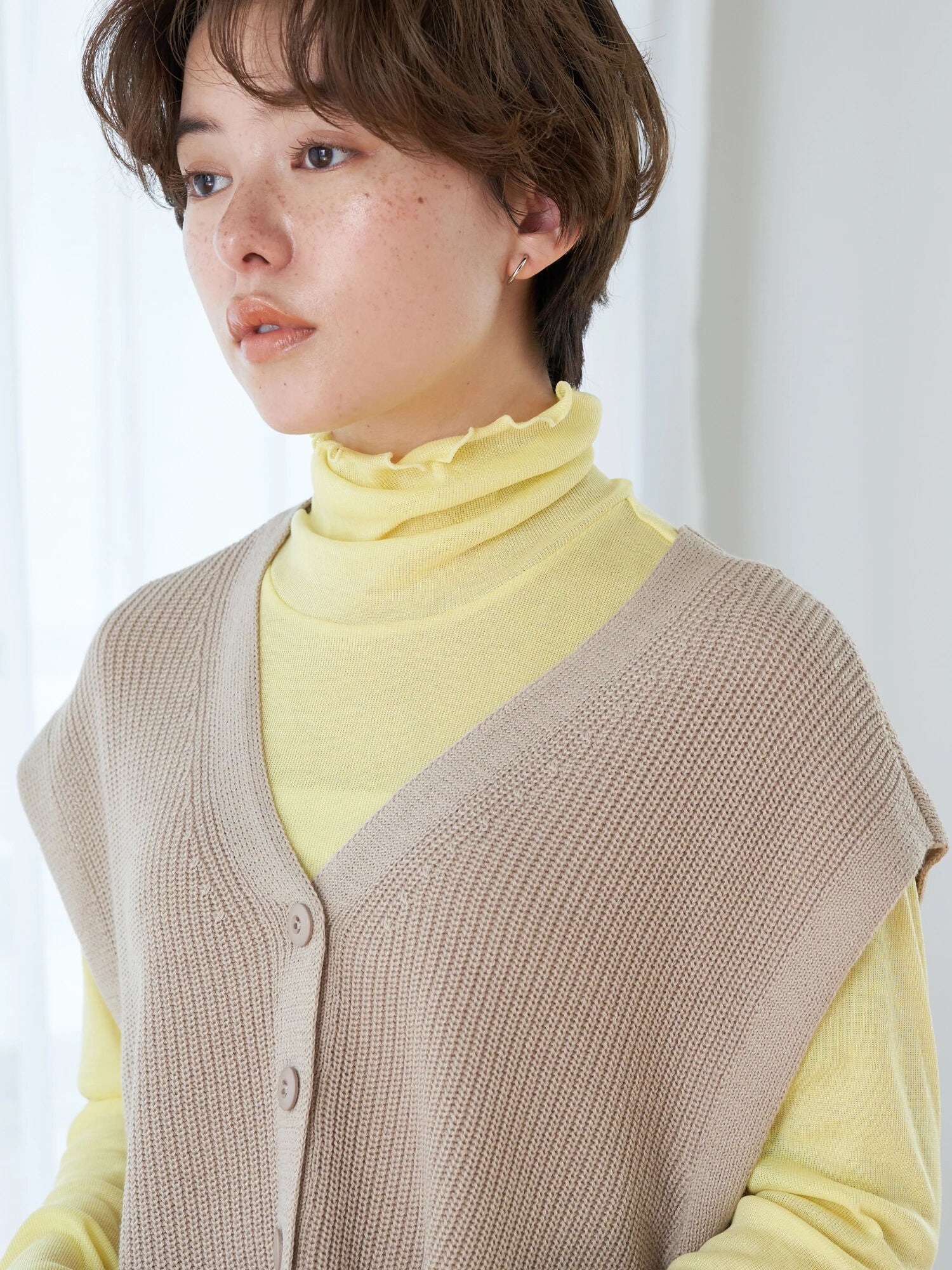 Makiko 2way knit vest