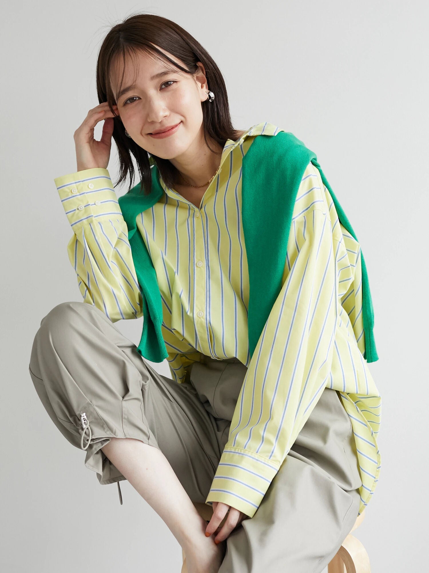 Cadie Striped Big Shirt