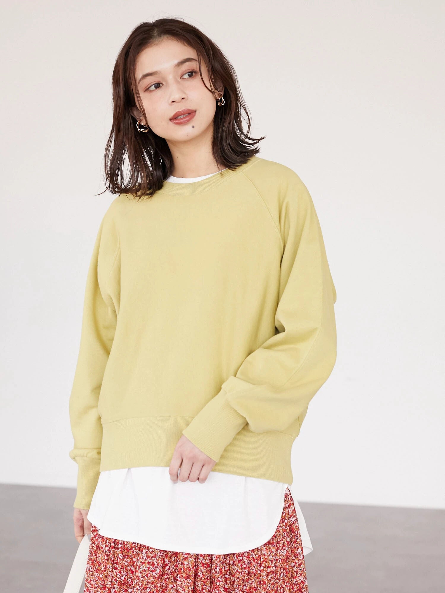 Chou Raglan Short Length Fleece Pullover