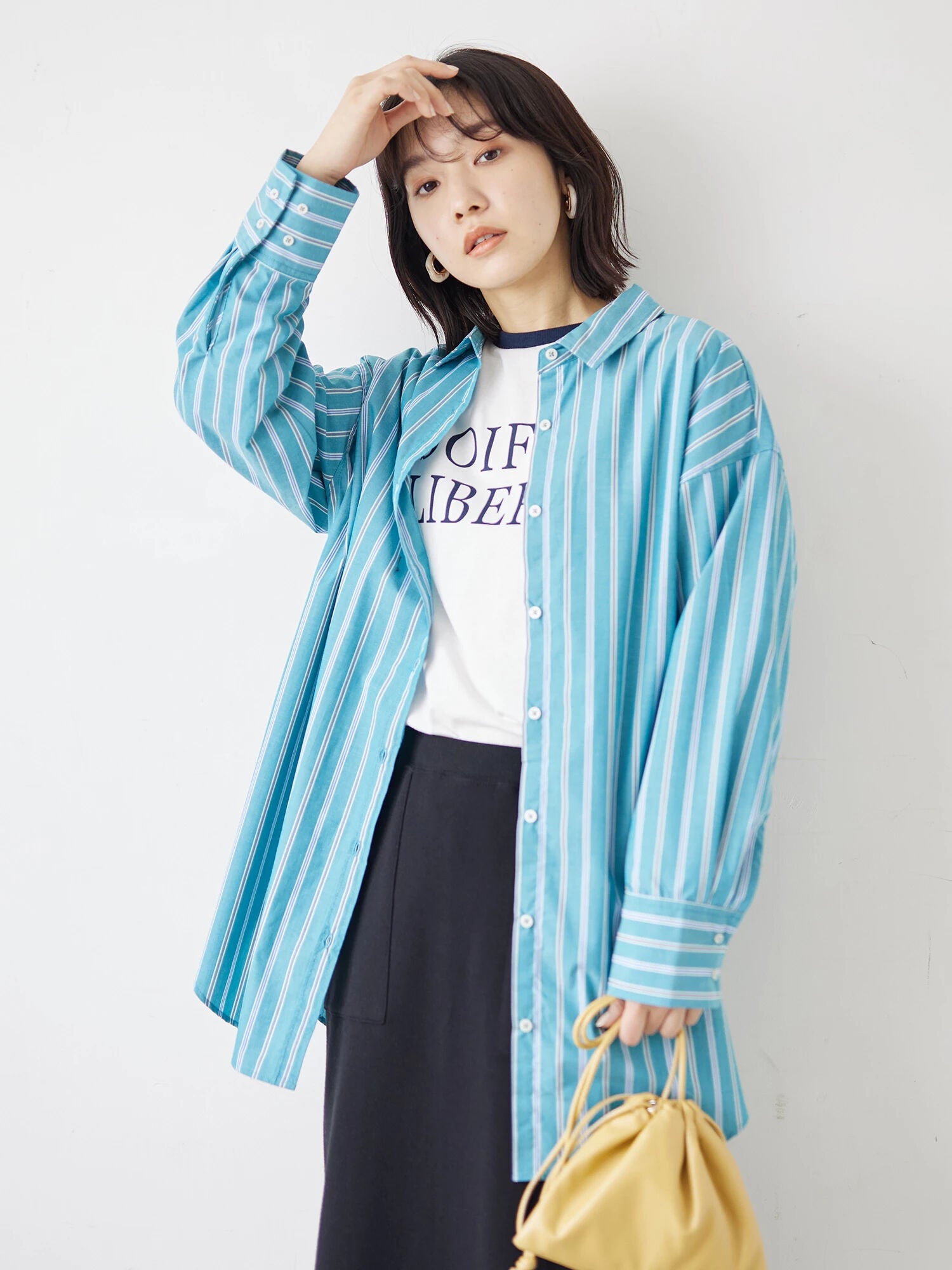 Cadie Striped Big Shirt