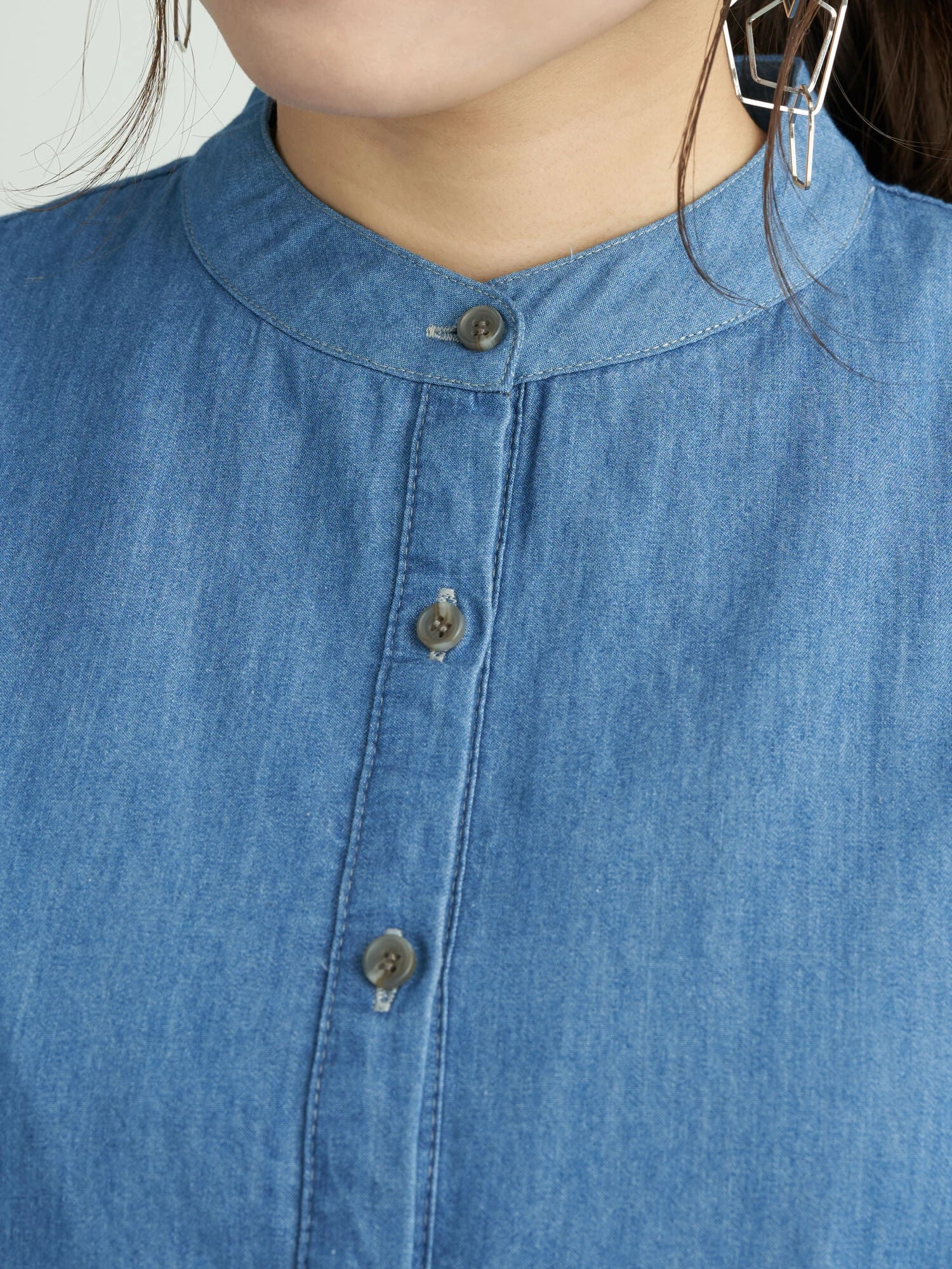 Delwyn Denim Shirring Mini OP