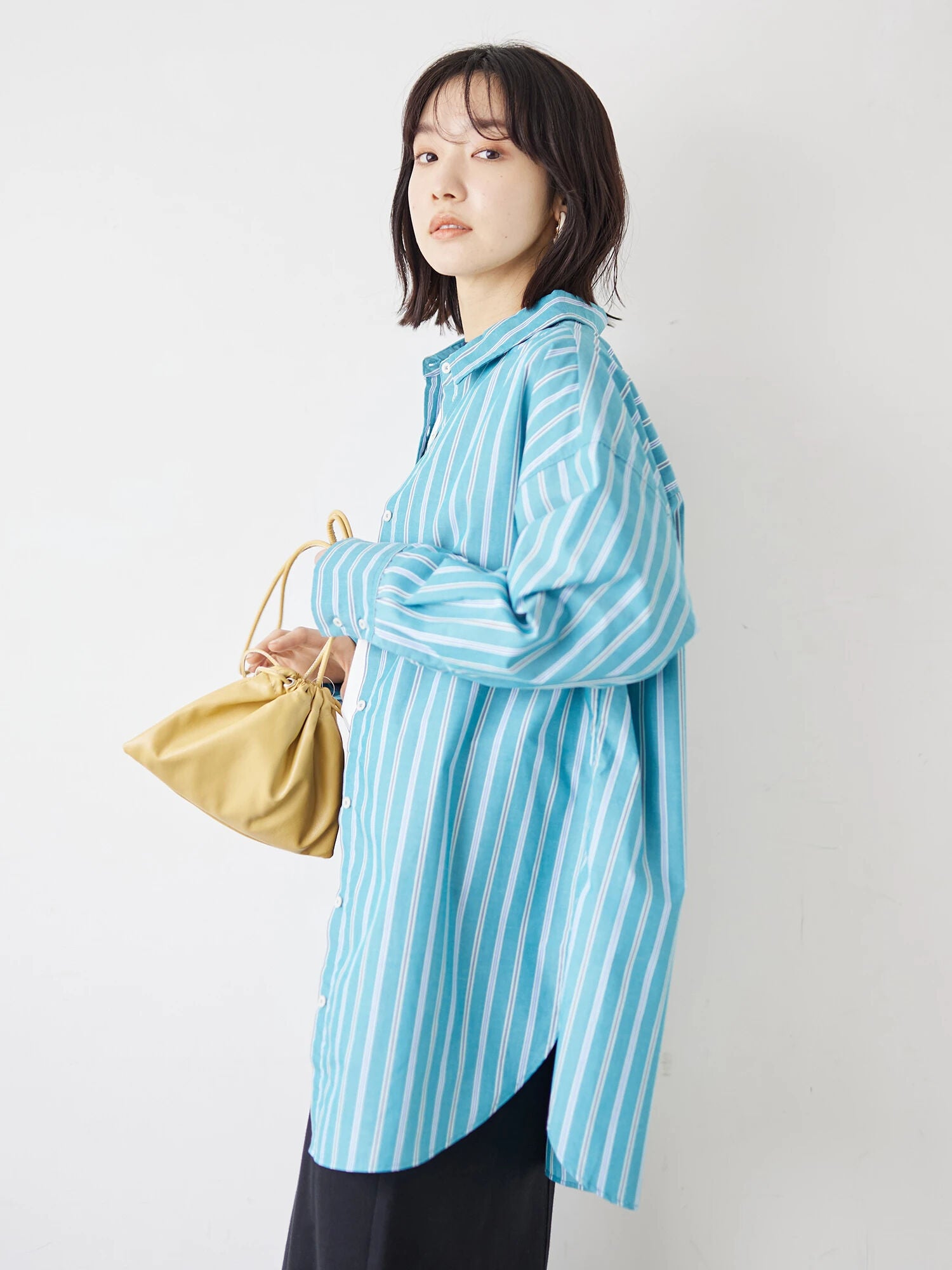 Cadie Striped Big Shirt