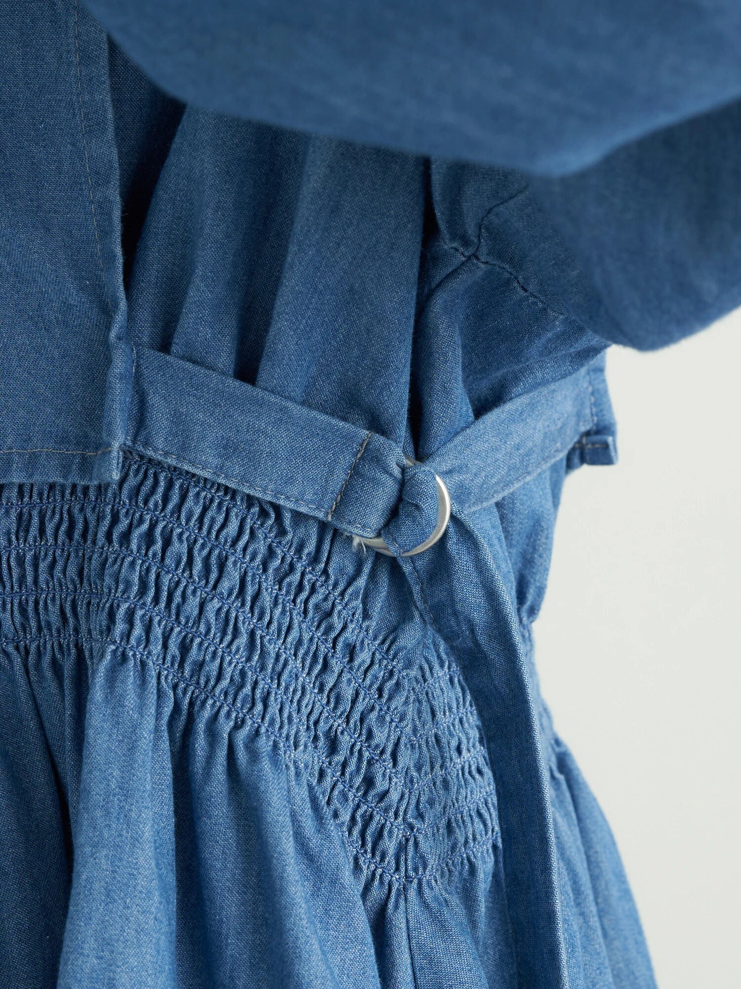 Delwyn Denim Shirring Mini OP