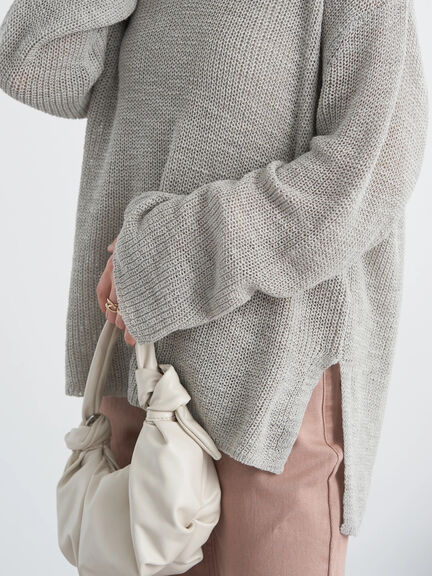 Leanore Slab V-neck Knit Pullover