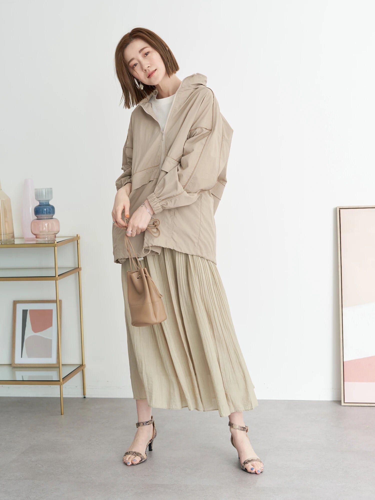 Shinju Erasing Pleated Skirt