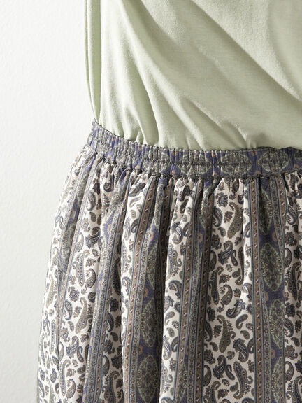 Rok flare Etna Pattern Gathered Skirt