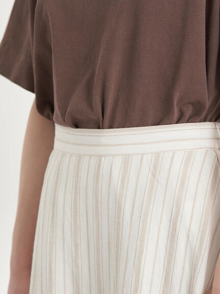 Pucca Linen Blend Flare Skirt