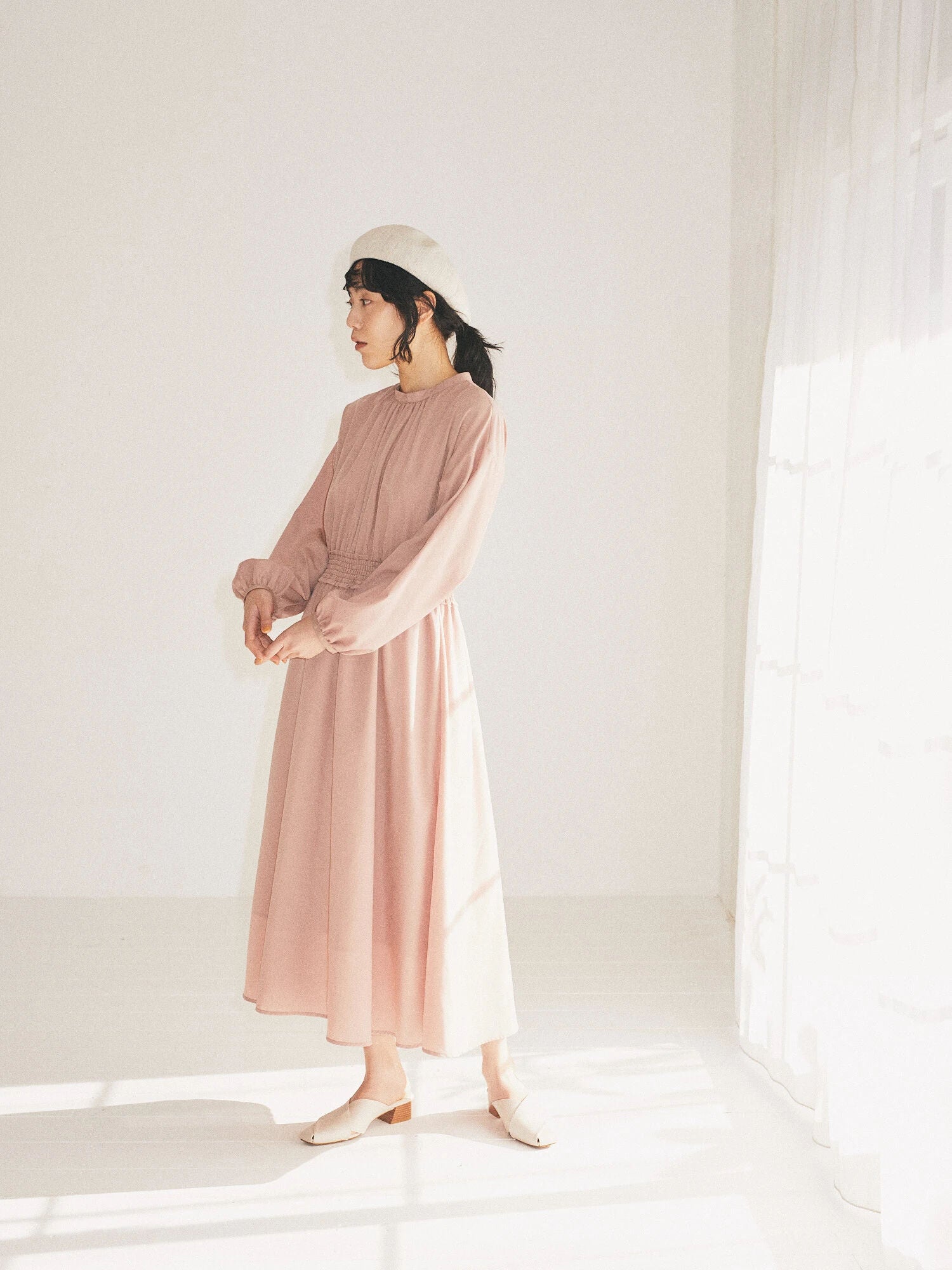 Kameko Shirring Gather Dress