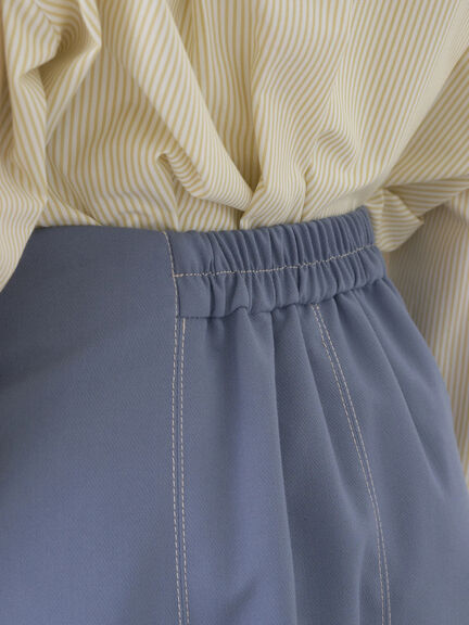 Kizuna Stitch Panel Flared Skirt