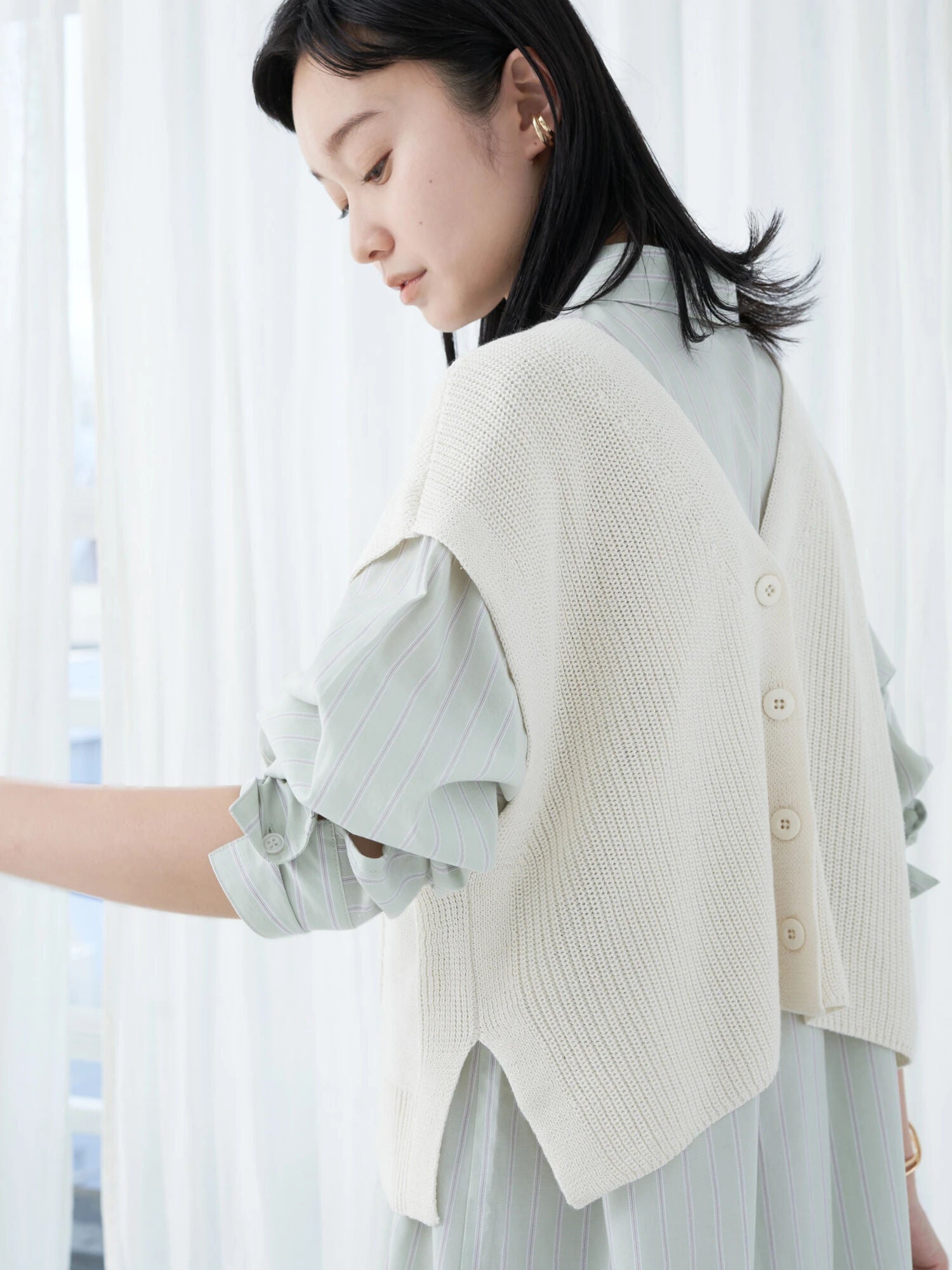 Makiko 2way knit vest