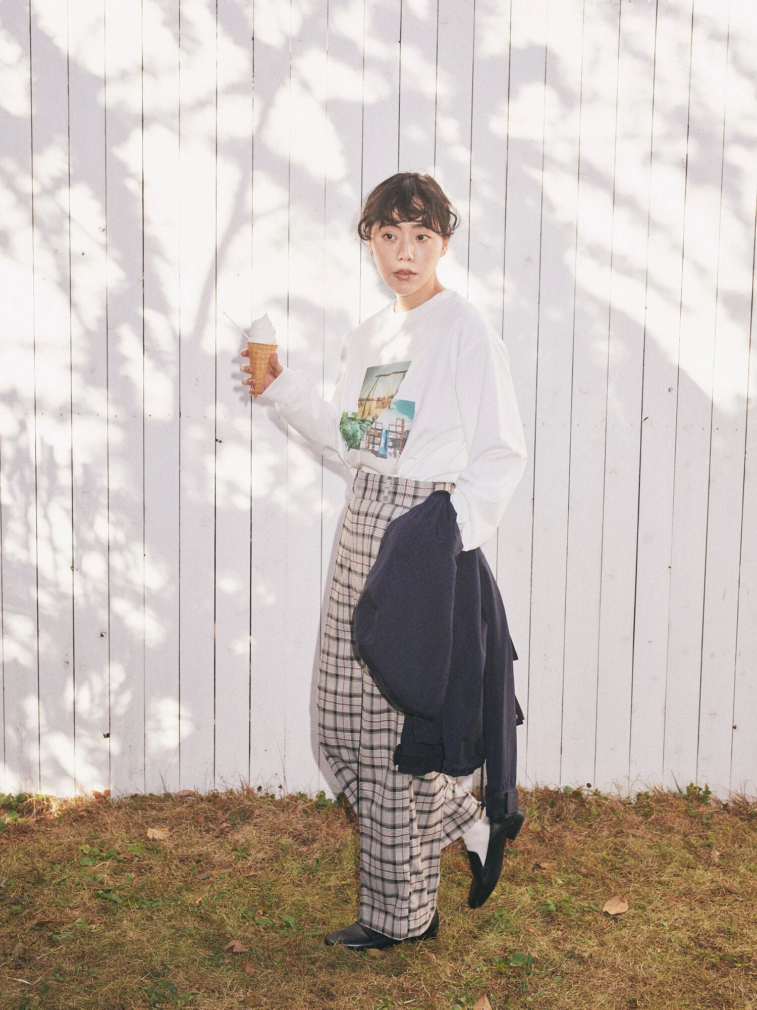 Keito Plaid Wide Pants