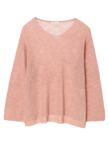 Leanore Slab V-neck Knit Pullover