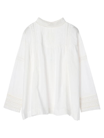 Momiro Sleeve Lace High Neck