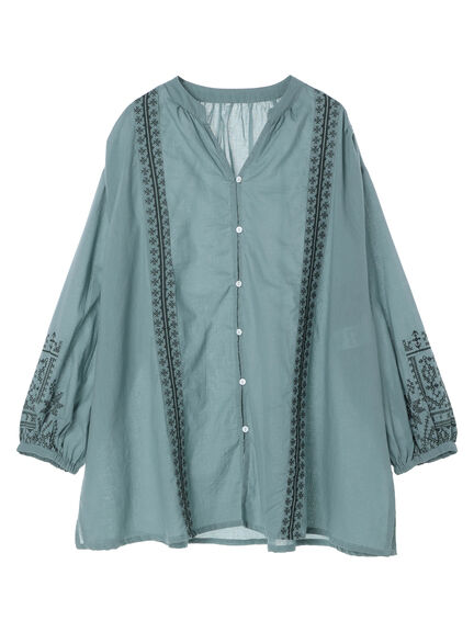 Tunic Shirt Tsuruga Cross Stich