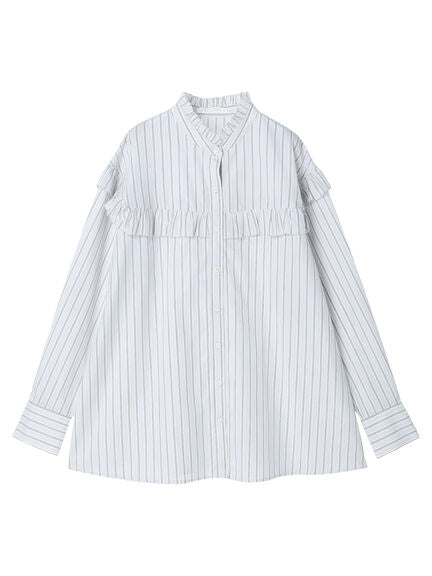 Aomori Stand Frilled Blouse