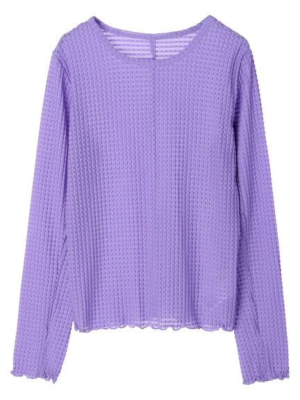 Avege Sheer Crew Neck Pullover