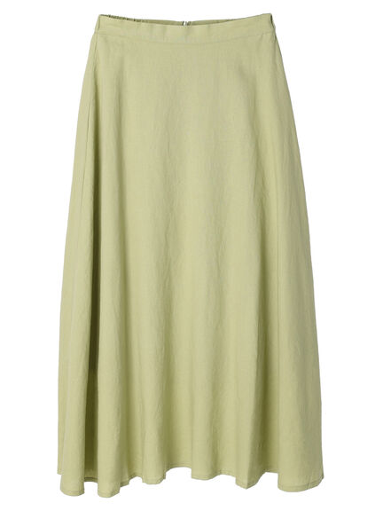 Mecca Linen Blend Flare Skirt