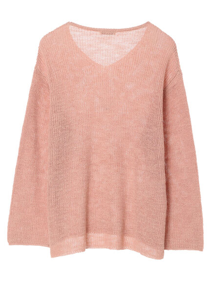 Leanore Slab V-neck Knit Pullover