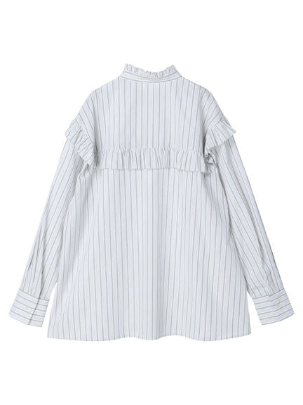 Aomori Stand Frilled Blouse