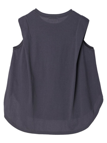 sleevsless tops Iwaki Sleeveless Tuck Cut Pullover