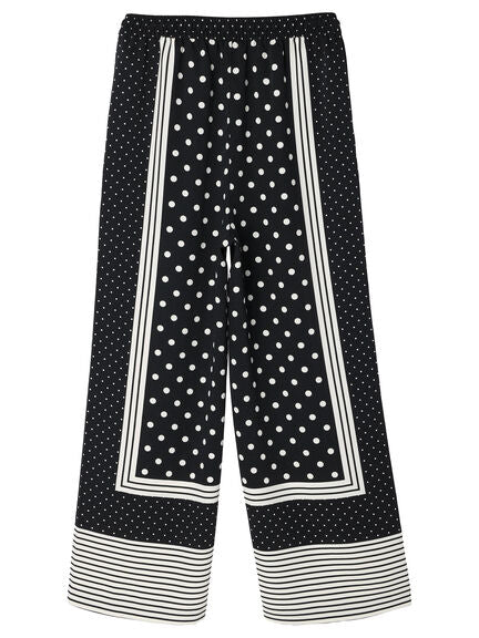 Sayaka Panel Pattern Dot Pants