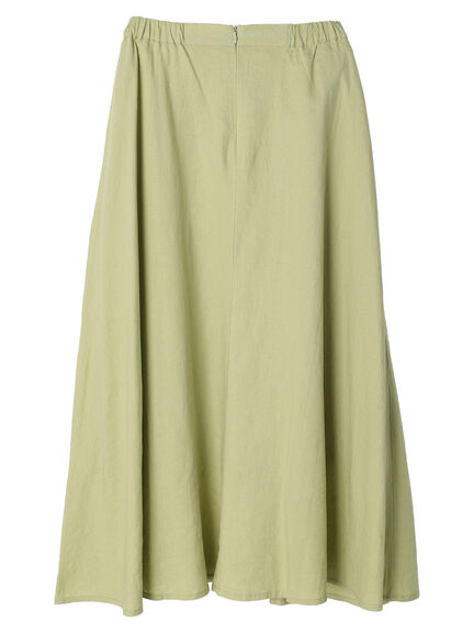 Mecca Linen Blend Flare Skirt