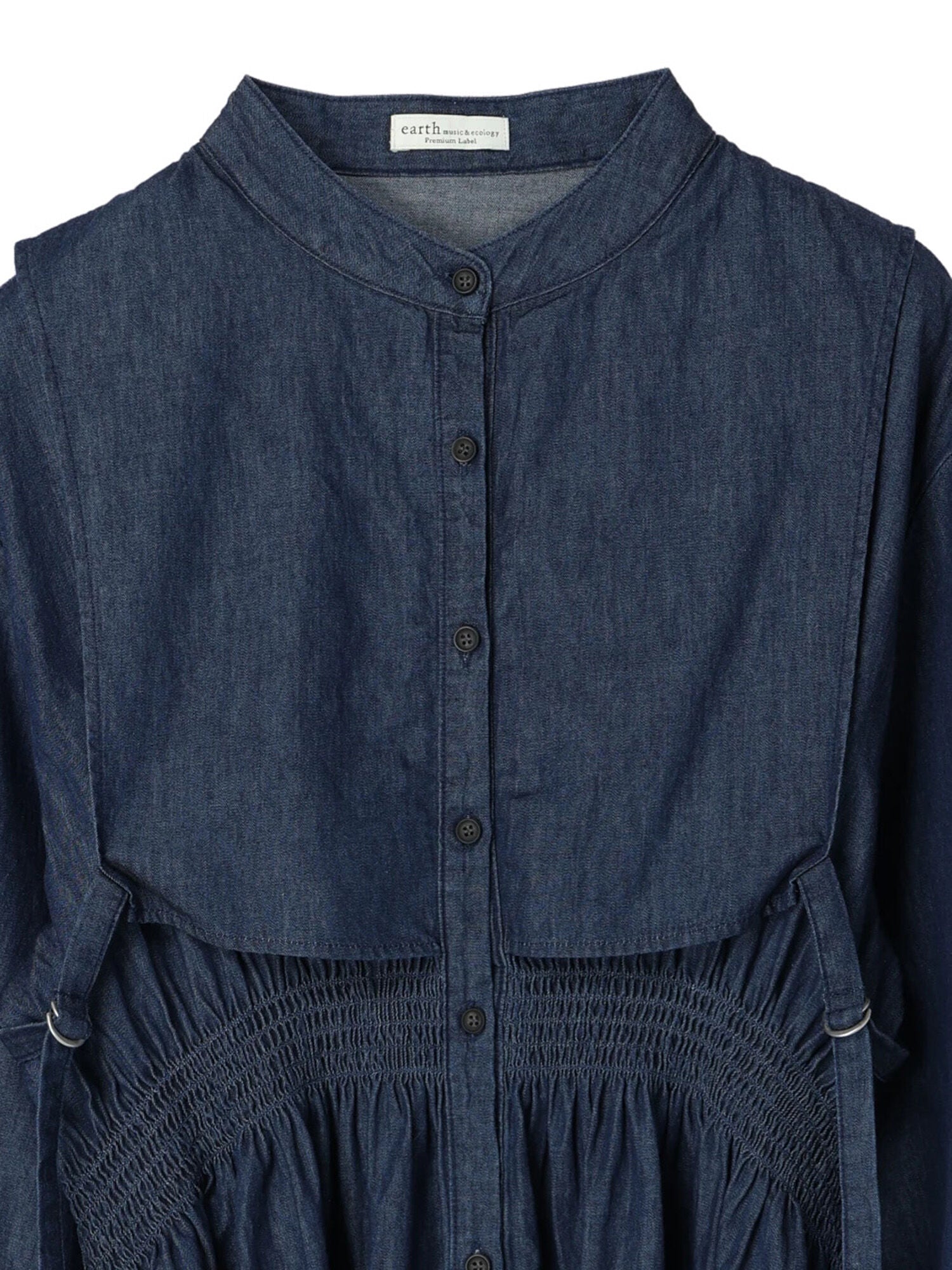 Delwyn Denim Shirring Mini OP