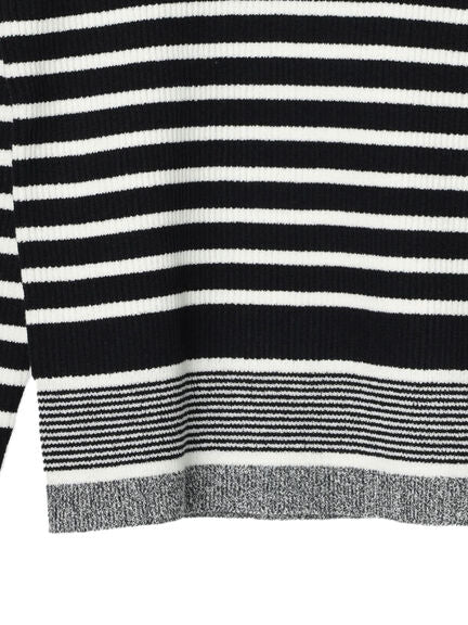 Jadine Border Knit Pullover