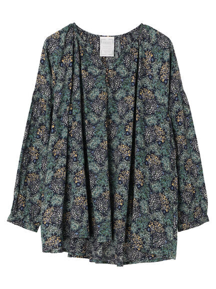 Emira Flower Gathered Blouse