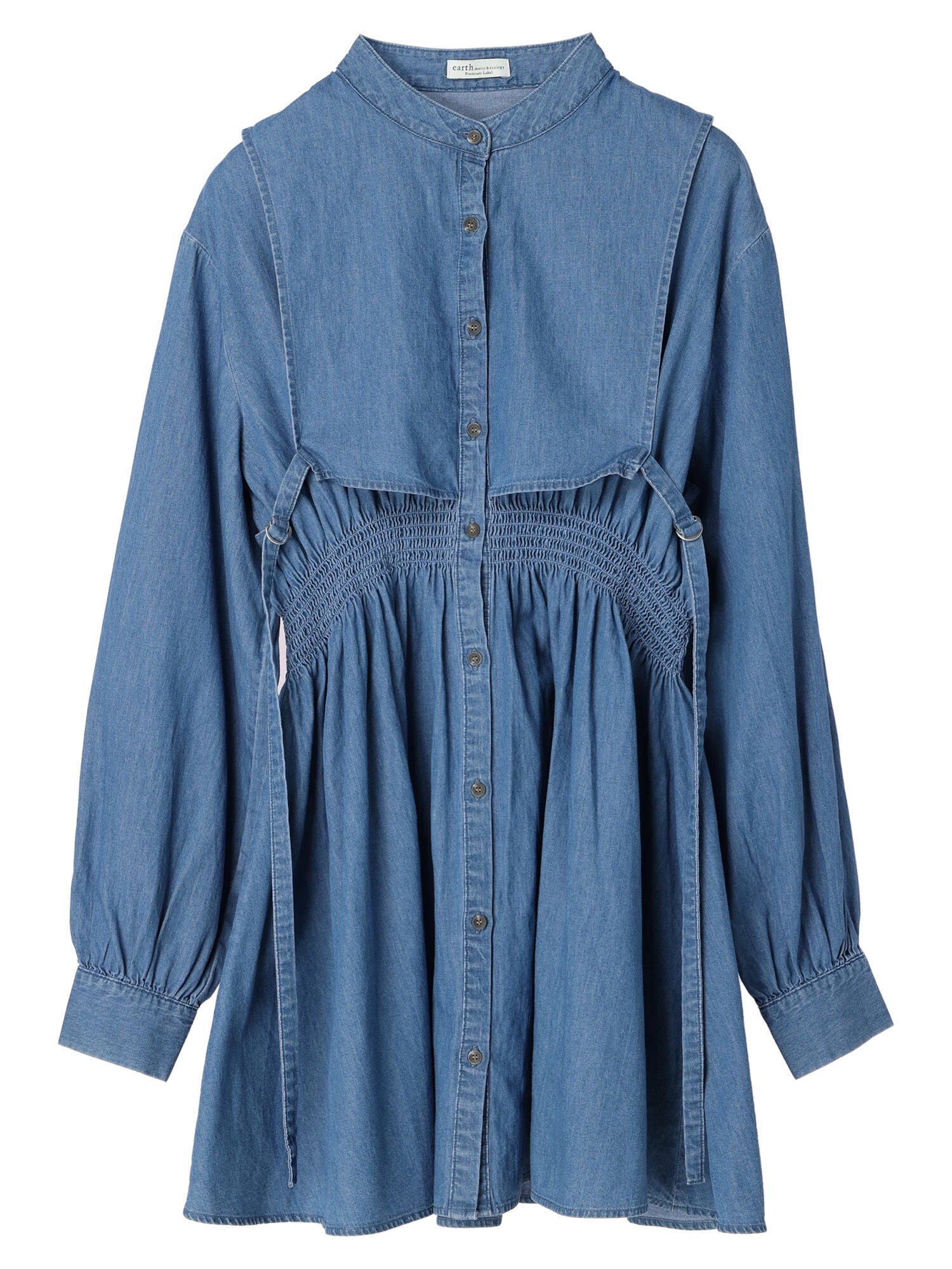 Delwyn Denim Shirring Mini OP