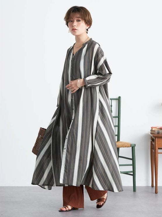 Remge Stripe Shirt Dress