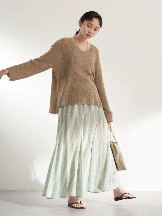 Lotus Stripe Skirt