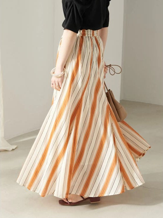 Lotus Stripe Skirt